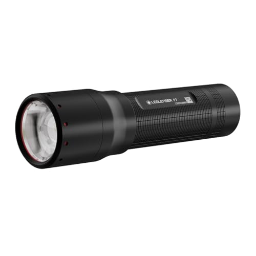 Ledlenser P7 LED Torch, 650lm, Powerful 400m Adjustable Focus, Lightweight, Up to 30 Hour Battery, IP54 Water Resistant, x4 AAA Battery Powered Flashlight for Camping, Hiking, Dog Walking, Workshop