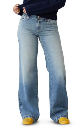 PacSun Women's Casey Low Rise Baggy Jeans Lighter Blue Size 28