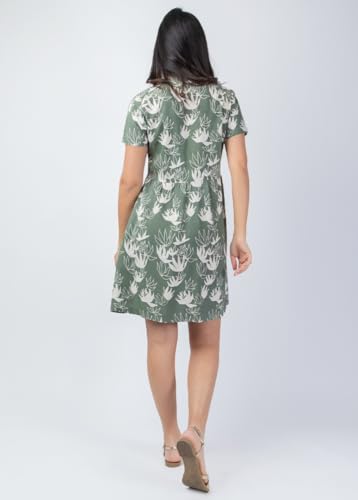 Robe courte été ample Maja imprimé graphique coupe évasée