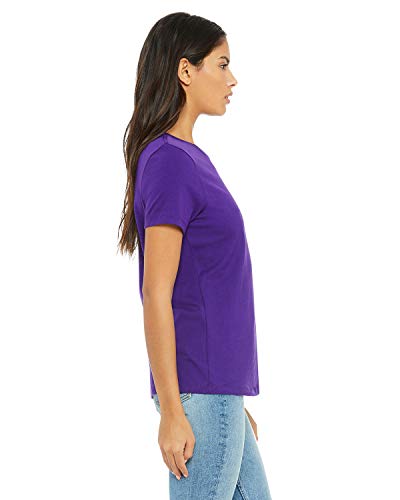 Bella + Canvas Ladies' Relaxed Jersey Short-Sleeve T-Shirt,Team Purple,M #TOP2