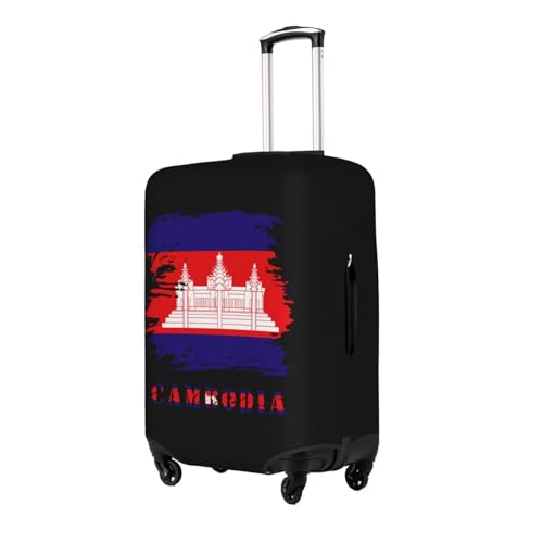 Travel Luggage Cover Vintage Cambodia Cambodian Flag Fashion Washable Baggage Suitcase Protector Fit For Luggage Medium2