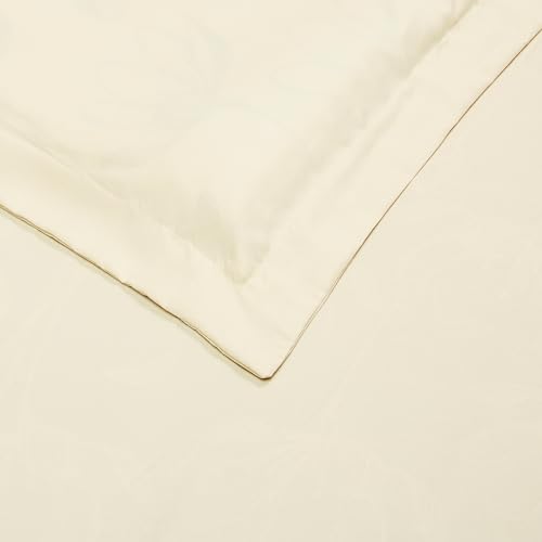Image of Amazon Basics Lightweight Microfiber 2-Piece Duvet Cover Set, Twin /Twin XL, Beige