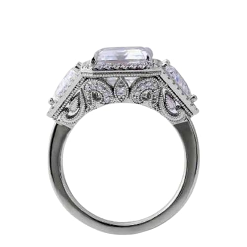 Bague fiançailles moissanite argent massif à porter au quotidien pour femme
