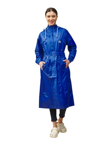 Image of LUX VENUS Solid Long Raincoat for Women