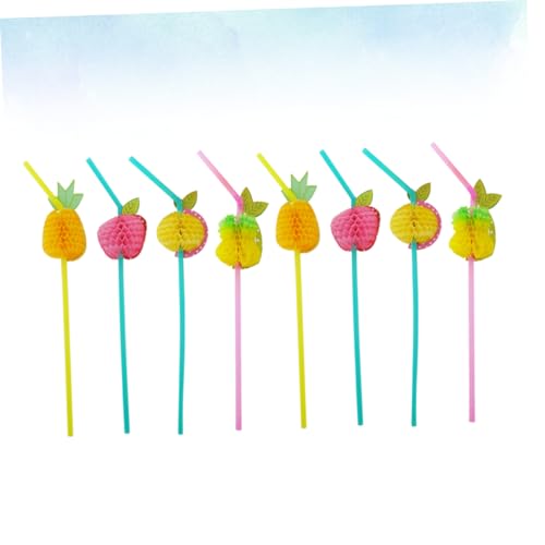 Ipetboom 24pcs Colorful Disposable Straws Plastic miniatura 6