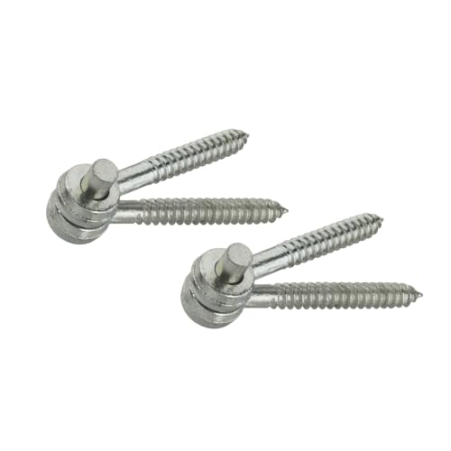 National Hardware N131-169 295 Screw Hook/Eye Hinges in Zinc Plated, 2 Pack,5/8