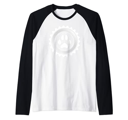 Gay Pride Puppy Paw Design Raglan Baseball Tee, Black