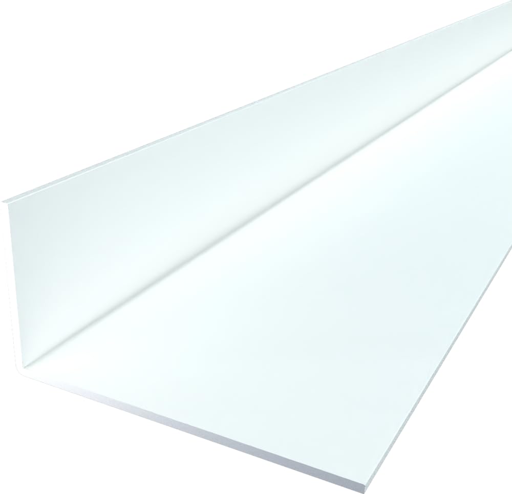 FaiX3.it - Perfil angular en L 80x40x2 mm de aluminio, lacado RAL 9010 "blanco puro" mate, longitud 2000 mm