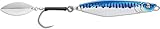 Williamson Thunder Jig Bladed, Vibrating Blade Jig Lure for Saltwater Fishing, Flash & Vibration for Tuna, Snapper & Coastal Gamefish, 1 oz. | 28 g, Blue Silver