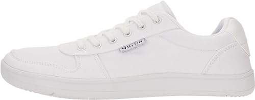 Image of WHITIN Men's Wide Toe Box Barefoot Shoes Minimalist Sneakers W882 | Natural Toe Freedom, Zero Drop Balance, Lightweight Canvas Comfort, Daily Walking, City Commute, Everyday Wear