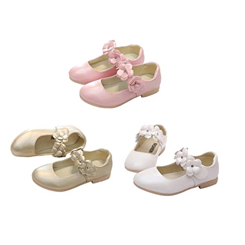 GALPADA 1 Pair Children Sole Shoes Dress Pump Shoes Children Shoes Kids Shoes High Heels for Kids Sandals for Kids Girls Kids Shoes Spring and Autumn Student Shoes Bridesmaid White3