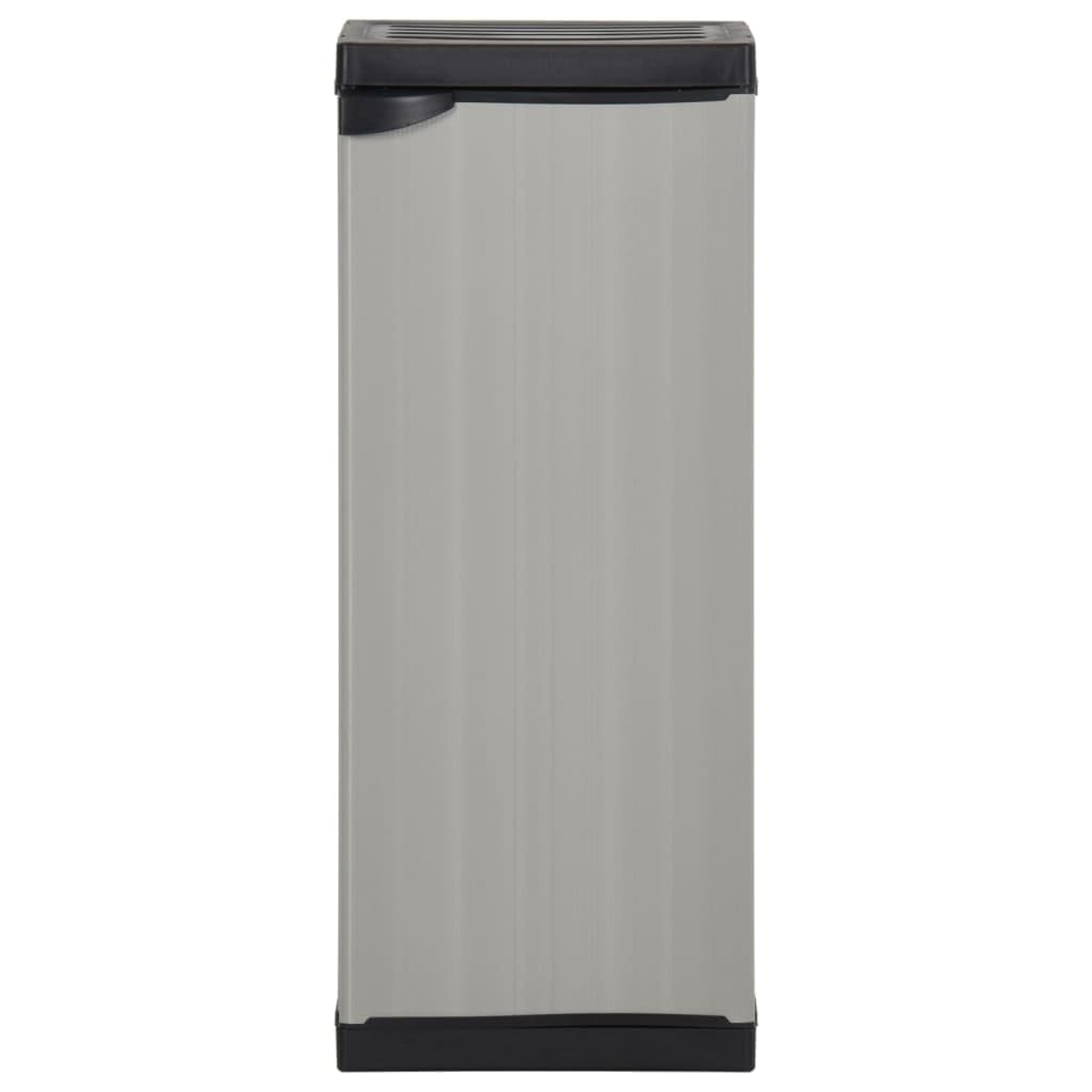 Generico Armadietto da Giardino con 1 Ripiano Grigio e Nero 35x40x85 cm,Armadietti e stipi
