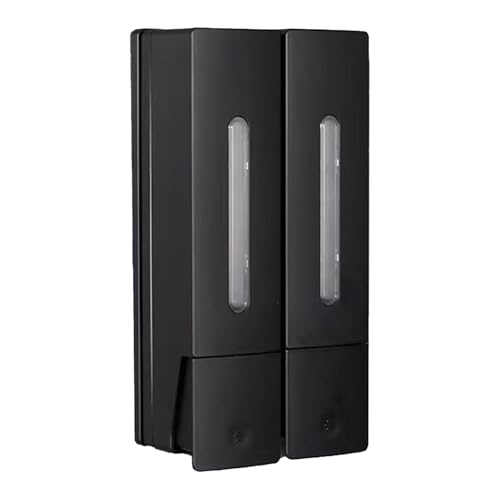 OYIWINMI Dispensador de jabón para pared sin taladrar, 2 unidades de 400 ml, dispensador de jabón para cocina, baño, dispensador de gel de ducha (negro) OYIWINMI Dispensador de jabón para pared sin taladrar, 2 unidades de 400 ml, dispensador de jabón para cocina, baño, dispensador de gel de ducha (negro)