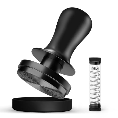 MHW-3BOMBER Espresso Coffee Tamper 58.5mm-3 Spring Loaded Calibrated Tamper with Sound Feedback,15lbs/30lbs Constant Pressure Replacement Spring, Barista 58mm Tamper Tool, Astra Collection T7018-OS
