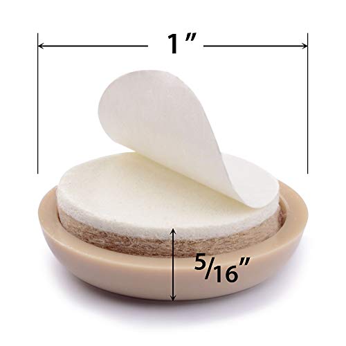 X-Protector FURNITURE SLIDERS FOR CARPET Chair Sliders X-Protector – Furniture Sliders 40 Pcs Carpet Sliders 1 Inch thumb #1