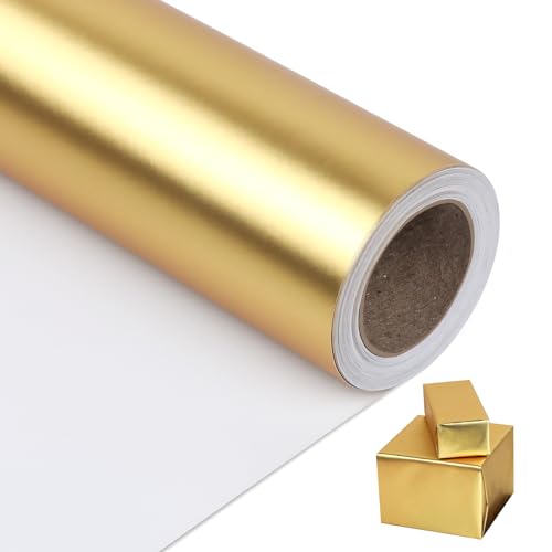 Recopilación de Papel metálico de esta semana. 42 NESCCI Papel de regalo dorado de metal mate, papel de color sólido, papel de regalo perfecto para Halloween, boda, día de San Valentín, cumpleaños, Navidad, baby shower, ramo...