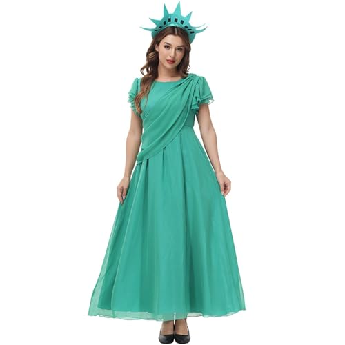 Disfraces de cosplay, trajes de Halloween, ropa elegante de estilo patio para un uso versátil durante todo el año (verde menta, L)