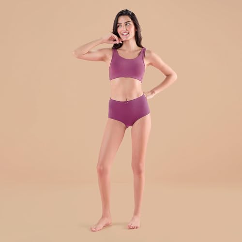 Image of Nykd (NYB113) Non Padded & Non Wired Full Coverage Slip On Everyday Bra in Breathable Cotton for Women & Girls | Wide Shoulder Straps for Support | Hidden Shaping Panel for Gentle Lift & Support