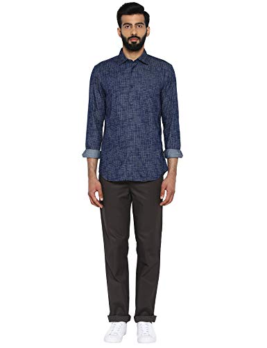 Image of COLOR PLUS Men's Print Tailored Fit Shirt