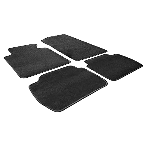 Floor Mat Compatible With Bmw E46 3-Series 1999-2005, M3 Coupe 2001-2006, Front & Rear Gray 4Pc Nylon Car Floor Carpets Carpet Liner By Ikon Motorsports #TOP2
