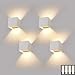 Produktbild Klighten 4 Pack Wandleuchte Aussen/Innen Modern Up Down Design, 9W Wandlampe Mit Einer Ersetzbaren G9 Birne, Wasserdichte IP54 Außenwandleuchten Warmweiß 3000K, Weiß