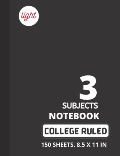 College ruled notebook 3 subject 8.5 x11: College ruled notebook 3 subject five star College ruled notebook composition: College ruled notebook for ... for girls College ruled notebook for women