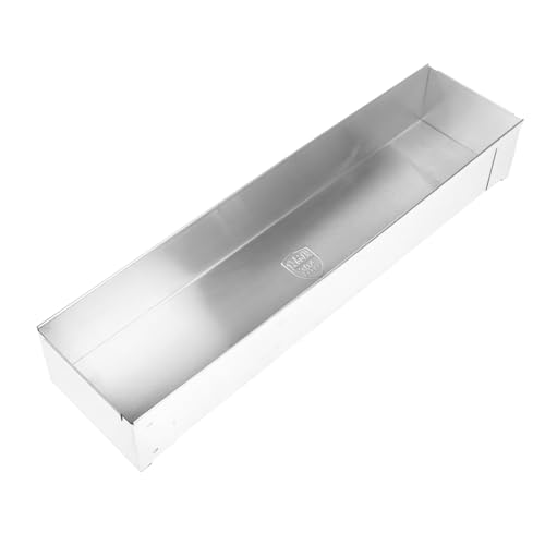 Generico Torta tiramisù vassoio da forno, stampo per torte a forma di rettangolo, acciaio inossidabile con telaio rimovibile torte da forno per tiramisù mousse di cheesecake