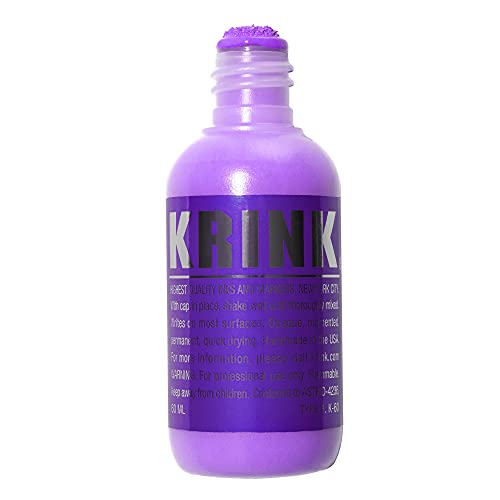 Krink K-60 Purple Paint Marker - Vibrant and Opaque Fine Art Graffiti Markers for Canvas Metal Glass Paper and More - Alcohol-Based Permanent Graffiti Mop Krink Paint Marker for Lasting Tags