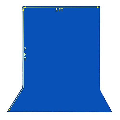 ePhotoInc 5 x 7 FT Digital Photography Blue Muslin Backdrop Photo Studio Cotton Screen Background 57BU