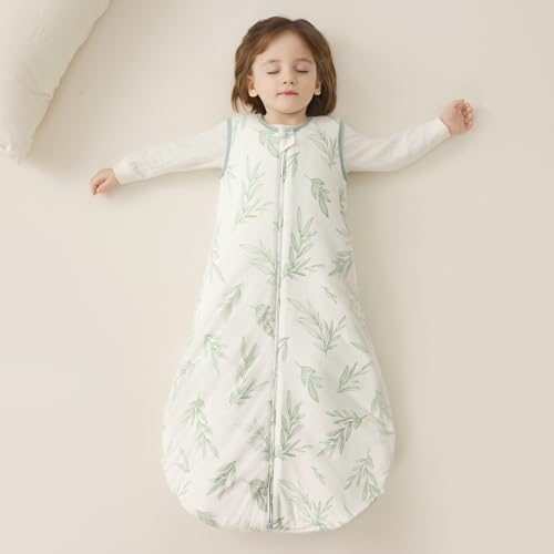 Image of Duomiaomiao Baby Sleep Sack 95% Rayon Made from Bamboo, 5% Spandex, 2.5 TOG Baby Wearable Blanket 18-36 Months, Winter Soft Infant Toddler Sleep Sack, 2-Way Zipper Sleeping Bag for Unisex Babies