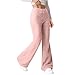 Fleece Pants Women Lounge Fashion Fuzzy Plush High Waisted Flare Pants Fluffy Comfy Warm Winter Thermal Boot Cut Y2k Sweatpants Thick Soft Casual Y2k Baggy Sweatpants for Women Pink L