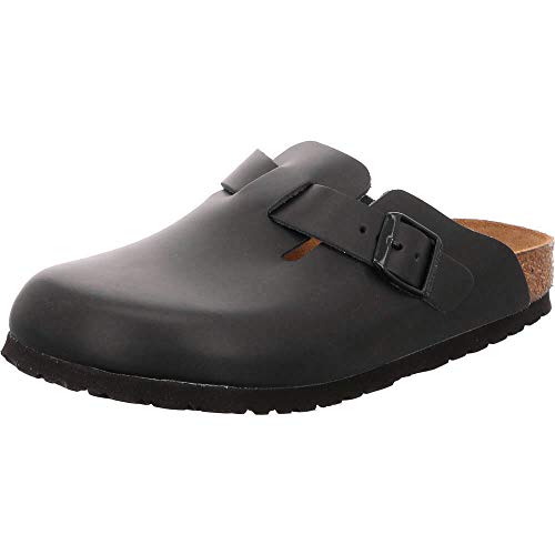 Birkenstock Classic Boston Leder, Unisex-Erwachsene Clogs, Schwarz...