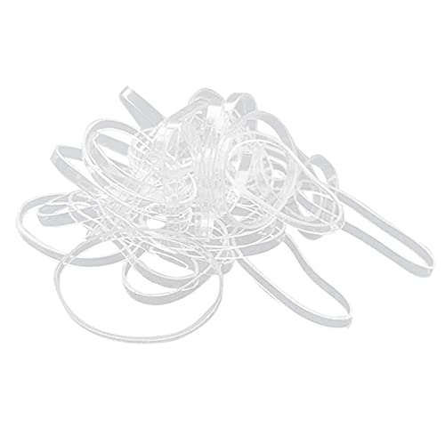 LULJY 600 Pcs Liens Élastiques pour Cheveux de Queue de Cheval Accessoires pour Cheveux Accessoire élastiques à cheveux épais pour Femme Fille (Transparet) Cover