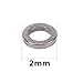 UAERSCH 50pcs Tippet Ring,Fishing Solid Ring,O-Ring- Rio Leader Fly Fishing 2mm Fish Tackle Fishing Tools