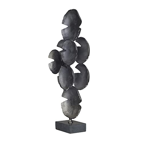 Cosmoliving By Cosmopolitan Aluminum Abstract Sculpture, 16" X 5" X 32", Gray #TOP5