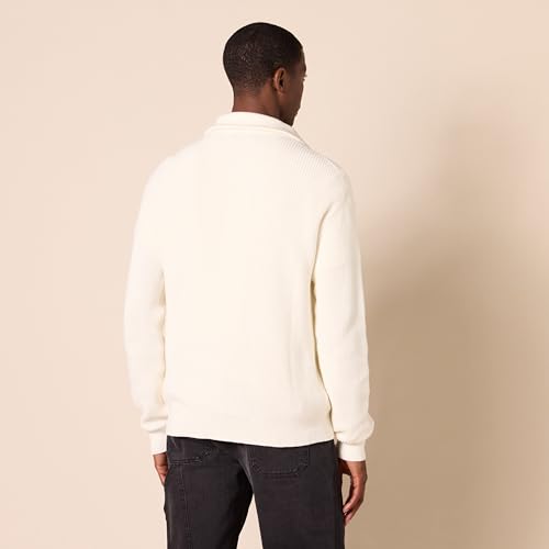 Amazon Essentials Men's Quarter-Zip Rib-Knit Relaxed-Fit Sweater3