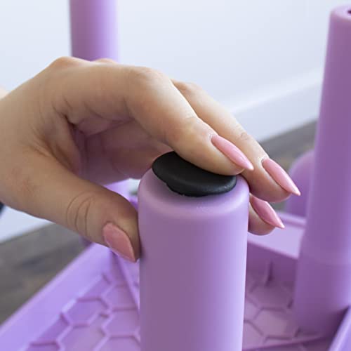 Humble Crew Kids Plastic Table and 4 Chairs Set, Purple Square Table with Lightweight Chairs, Toddler Playroom Activity Furniture for Ages 3-6, Easy Snap-Together Assembly