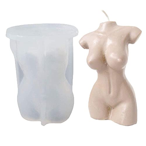 3D Silicone Mold Female Body Mold Crystal Jewelry Mold Resin Art Moulds, Used for Handmade Gift Clay Craft Decoration and DIY Candle Model Making