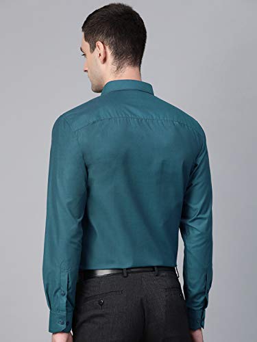 Image of MANQ Men's Regular Fit Cotton Formal Shirt, Full Sleeves, Spread Collar, Button-Down, Office, Business & Casual Wear