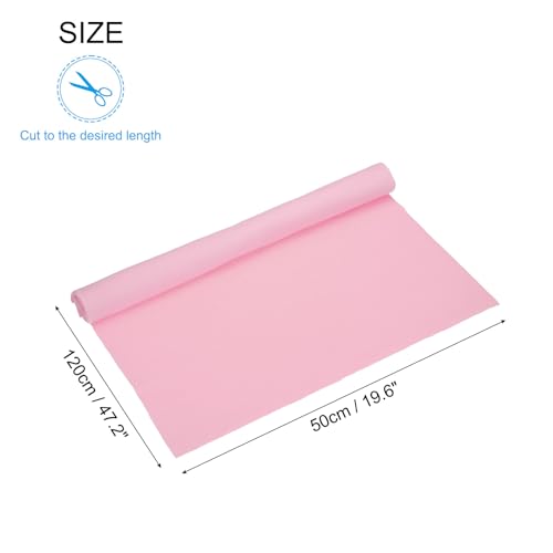 Image of MECCANIXITY 47 inch Elastic Cuffs Ribbed Trims Cotton Fabric Knit Rib Stretch Tape Cuff Sleeve Waistband for Sewing, 20 inch Wide Pink