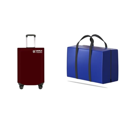 Image of Kraptick Non-Woven Luggage Cover - Waterproof, Dustproof, and Stretchable Luggage Protector Cover, + Storage Bag for Clothes, Cloth Organiser for Storage, Under Bed Storage Bag, Wardrobe