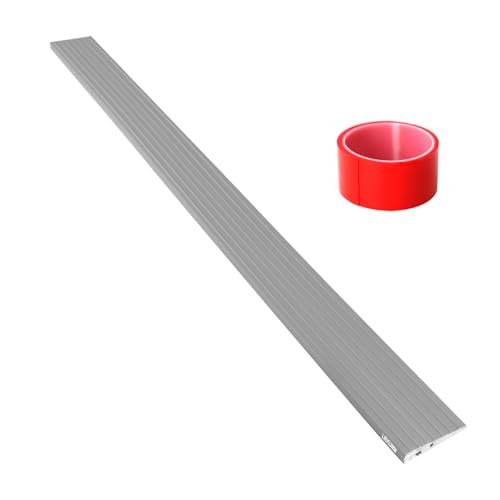 LIEKUMM - Rampa de alféizar de puerta de PVC, altura 1,5 cm, carga máxima: 800 kg, para silla de ruedas eléctrica, cochecito, garaje, gris