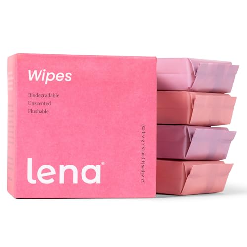 Lena Feminine Wipes Mini - Flushable, Unscented & Ph Balanced