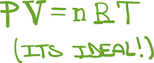 Ideal Gas Law Vinyl Decal - 5 Inches - for Cars, Trucks, Windows, Laptops, Tablets - Outdoor-Grade 2.5mil Thick Vinyl - Lime