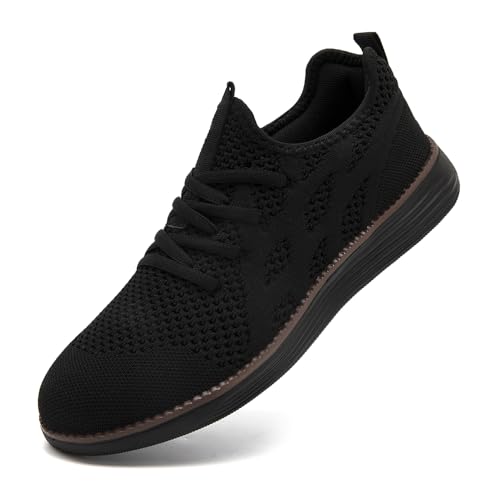 Image of Men Non-Slip Work Shoes Tennis Gym Sneakers Breathable Slip Resistant Lightweight and Comfortable for All-Day Wear Sports and Walking