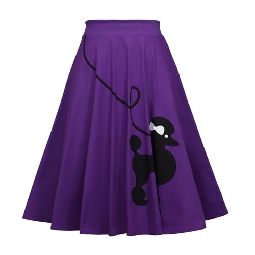 Jupe swing pour femme style rétro 1950 avec jupon plissé volumineux