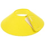 VALICLUD Collar Antimordeduras para Loros Cono Protector de Microfibra Tamaño S Amarillo para Cuidado de Heridas y Recuperación de Aves Domésticas