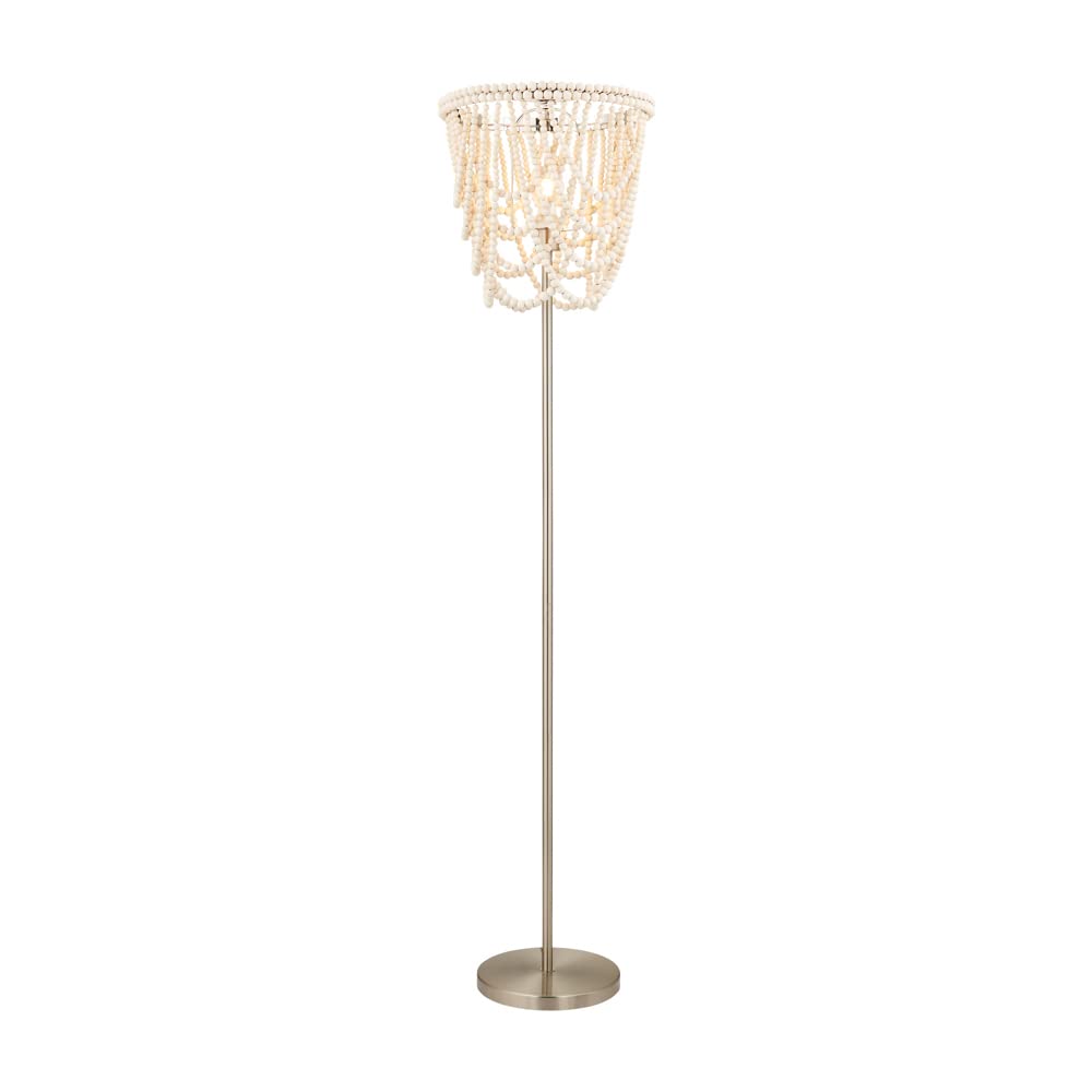 Litecraft Pilli Natural 1 Light Beaded Floor Lamp from B&Q