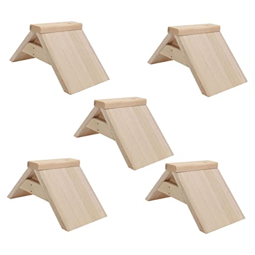 WEKAMOS 5 Stück Teiliges Holz Sitzbrett für Tauben Vogelstandvorrichtung für Pigeon Sicher und Kreativ für Vögel und Papageien und Komfortabel