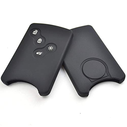 Housse Silicone Pour Clé Renault 4 Boutons - Protection Anti-chocs Et Rayures - Ligne Bleue Design - 10